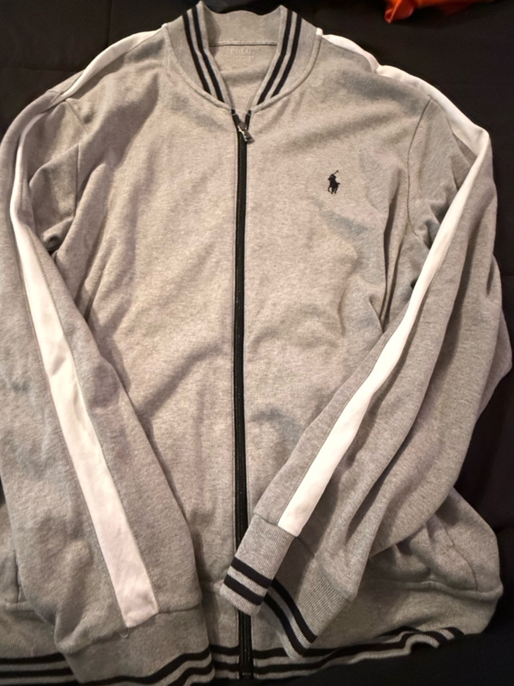 Polo by Ralph Lauren Gray Jacket with Black Stripes